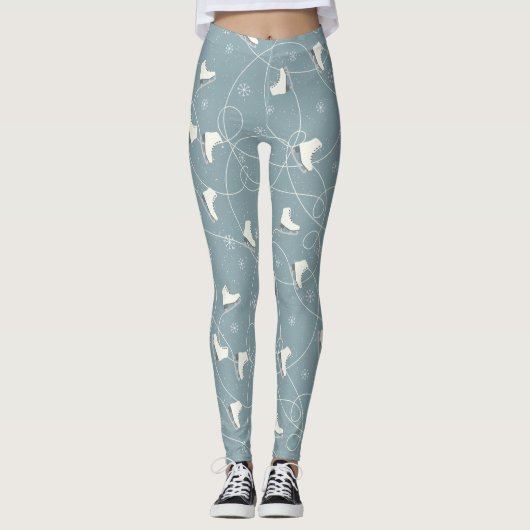 アイススケートとスノーフレーク レギンス (正面)