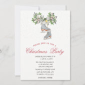 アイススケートと雪のクリスマスパーティー 招待状 (正面)