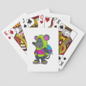 アイススケートとBackpack.pnを使用したスケートで滑るでマウス トランプ (裏面)