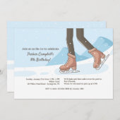 アイススケートのお誘い 招待状 (正面/裏面)