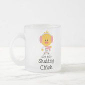 アイススケートのひよこによって曇らされるマグ フロストグラスマグカップ (左)