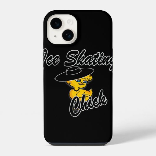 アイススケートのひよこ #4 iPhoneケース (裏面)