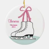 アイススケートのクリスマスのオーナメント セラミックオーナメント (裏面)