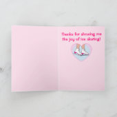 アイススケートのコーチにありがとう サンキューカード (内部)