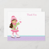 アイススケートのサンキューカード サンキューカード (正面/裏面)