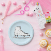 アイススケートのテーマの女の子の誕生会 ペーパープレート (パーティー)