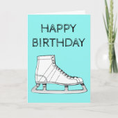 アイススケートのフィギュアスケートの誕生日 カード (正面)