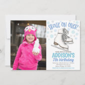 アイススケートの写真にスキートしよう 招待状 (正面)