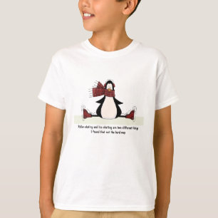 アイススケートの割れた子供のTシャツ Tシャツ