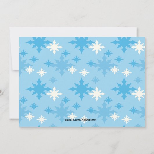 アイススケートの大きな誕生日パーティーの招待 招待状 (裏面)