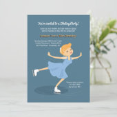 アイススケートの女の子の招待状 招待状 (スタンド正面)