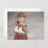 アイススケートの少女 ポストカード (正面/裏面)