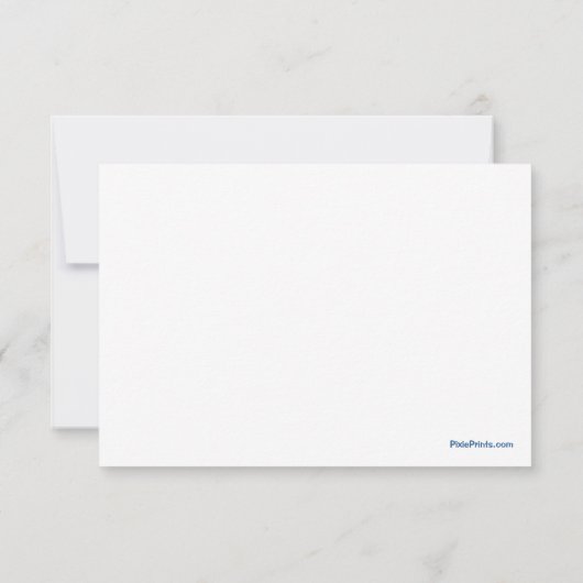 アイススケートの感謝のメッセージカード ノートカード (裏面)