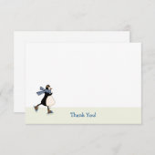 アイススケートの感謝のメッセージカード ノートカード (正面/裏面)