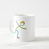 アイススケートの棒人間 コーヒーマグカップ (正面左)