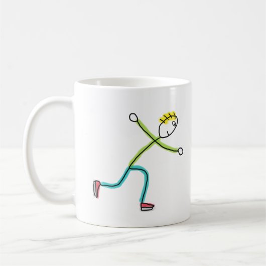 アイススケートの棒人間 コーヒーマグカップ (左)
