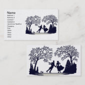 アイススケートの池-シルエット 名刺 (正面/裏面)