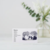 アイススケートの池-シルエット 名刺 (スタンド正面)