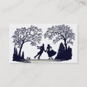 アイススケートの池-シルエット 名刺 (裏面)