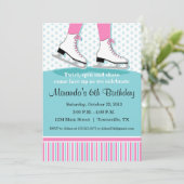 アイススケートの誕生日のパーティの招待状 招待状 (スタンド正面)