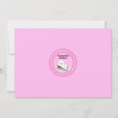 アイススケートの誕生日の招待状のピンクの氷のプリンセス 招待状 (裏面)