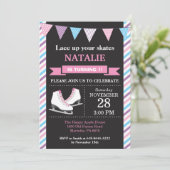 アイススケートの誕生日の招待状の第1誕生会 招待状 (スタンド正面)