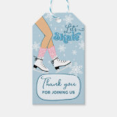 アイススケートの誕生日ウィンタースケートパーティーの景品 ギフトタグ (正面)