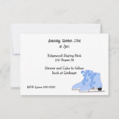 アイススケートの誕生日パーティー招待状 招待状 (裏面)