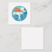 アイススケートの雪だるま   ノートカード (正面/裏面)