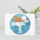 アイススケートの雪だるま   招待状 (スタンド正面)