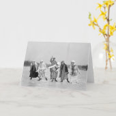 アイススケートのRace 1925年 カード (黄色い花)