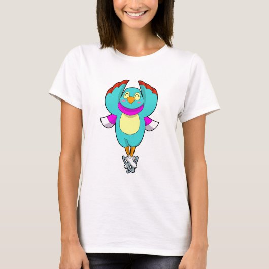 アイススケートをする鳥.PNG Tシャツ (正面)