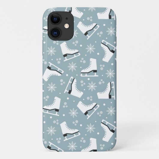 アイススケートを使った冬をテーマにした模様 Case-Mate iPhoneケース (裏面)