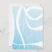 アイススケートアイススケートで滑る誕生日パーティーの招待 招待状 (裏面)