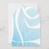 アイススケートアイススケートで滑る誕生日パーティーの招待 招待状 (裏面)