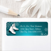 アイススケートアンドスノーフレークスアクアティール(緑がかった色) ラベル (インサイチュ)