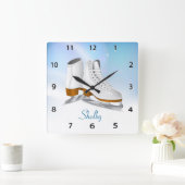 アイススケートウォールクロック スクエア壁時計 (ホーム)