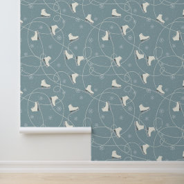 アイススケートスノーフレークスアイストレイルブルーグレー 壁紙