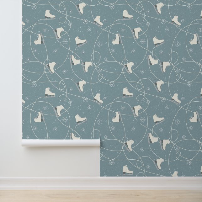 アイススケートスノーフレークスアイストレイルブルーグレー 壁紙 (アプリケーション)