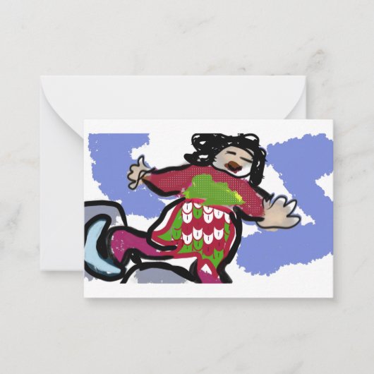 アイススケートダンス ノートカード (正面)