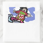 アイススケートダンス 長方形シール (バッグ)