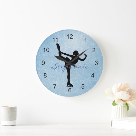 アイススケートデザインの壁掛け時計 ラージ壁時計 (ホーム)