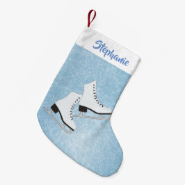 アイススケートデザインクリスマスストッキング スモールクリスマスストッキング