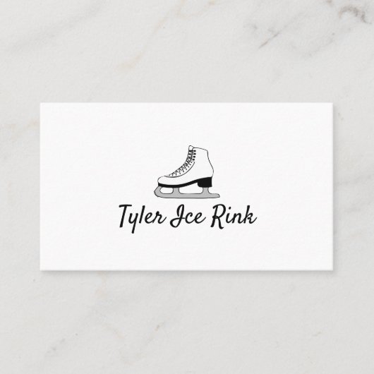 アイススケートデザイン、アイススケーター、氷スケートで滑るコーチ 名刺 (正面)