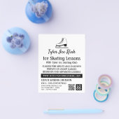 アイススケートデザイン、アイススケートで滑るレッスン広告ズ チラシ (シングル)