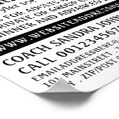 アイススケートデザイン、アイススケートで滑るレッスン広告ズ ポスター (角)