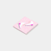 アイススケートパターンキュートピンク姿スケートで滑る ポストイット (アングル)