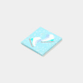 アイススケートパターンキュートブルー姿スケートで滑る ポストイット (アングル)