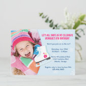 アイススケートパーティーの写真招待 招待状 (スタンド正面)