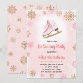 アイススケートパーティーの招待状 招待状 (正面/裏面)